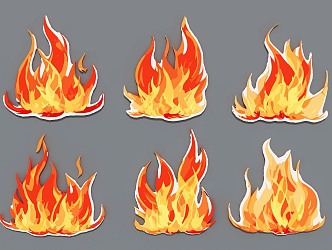 flame silhouette flame 3d model