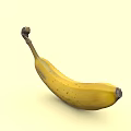 Ripe Yellow Banana With Brown Spots Healthy Natural Fresh Fruit Snack Option