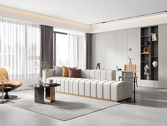 modern living room 3d model