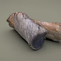 Natural Wood Stone Raw Log With Rough Surface And Organic Earthy Texture