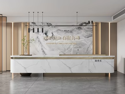 Modern Front Desk Company Front Desk 3d model