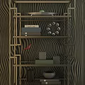 Post-modern Storage Rack Simple Single Chair Storage Rack Decorative Table Furnishings Combination 3d model