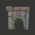 Gate House Stone Gate House Gate Post Stone Gate Post Ruin Gate Post Arch Stone Post Outdoor Articles Realistic 3d model