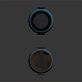 Blue Rusty And Cleaner Barrels As Household Items With Metal Handles And Black Lids