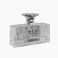 BLV Eau De Parfum II Transparent Glass Square Perfume Bottle With Silver Cap
