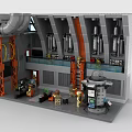 Lego toy building blocks modern factory engineer 3d model