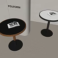 Light Luxury Negotiation Table Cafe Leisure Reception Table Antique Small Coffee Table Round Table 3d model