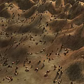 Detailed Desert Terrain Model With Rugged Mountains Sandy Surface And Rocky Texture 3d model