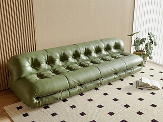 Middle Style Single Sofa 3d model