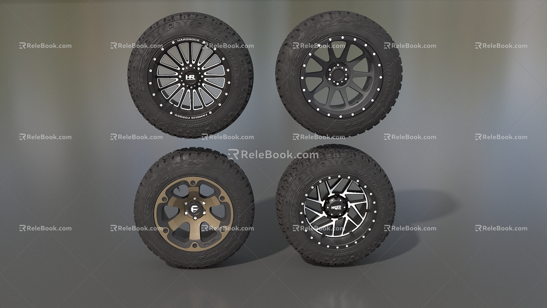 Wheel Hub Tire Auto Wheel Wheel Wheel Tire Low Face Number Low Mold Simple Mold Game Sub-era Film and Television Super Realistic High Precision 3d model