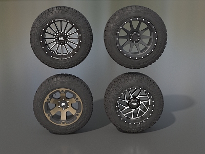 Wheel Hub Tire Auto Wheel Tire Low Face Number Low Mold Simple Mold Game Sub-era Film and Television Super Realistic High Precision 3d model