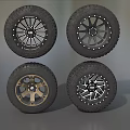 Stylish Automotive Tires With Different Alloy Wheel Designs And Spoke Patterns