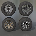 Wheel Hub Tire Auto Wheel Wheel Wheel Tire Low Face Number Low Mold Simple Mold Game Sub-era Film and Television Super Realistic High Precision 3d model