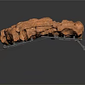 Rustic Rock Construction Element With Metal Frames And Wire Mesh