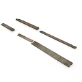 Old Rusty Metal Strips In Various Lengths With Metallic Texture