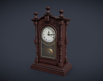 Small clock pendant European-style small clock Victorian clock court style small clock 3d model