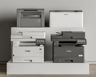 Modern printer combination 3d model