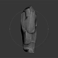 Natural Stone Sculpture With Rough Surface And Irregular Natural Texture Design