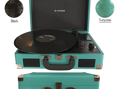 Vinyl record player Hykker two color 3d model