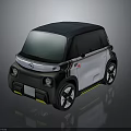 Nissan Compact Modern City Car With Two Tone Black White Design And Stylish Wheels