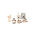 Elegant Decorative Ornament Set With Photo Frames Clock Scented Diffuser Candles And Figurine