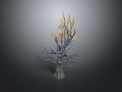 Wooden Stone Decorative Sculpture With Natural Tree Design And Artistic Base 3d model