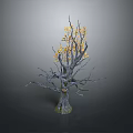 Wooden Stone Decorative Sculpture With Natural Tree Design And Artistic Base