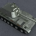 Silver Gray Military Tank Model With Turret Cannon And Tracks
