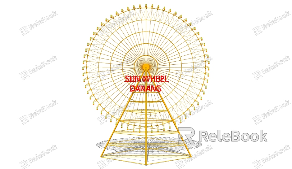 Modern Ferris wheel roller coaster Ferris wheel model