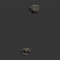 Armored Warrior Character in Silver Armor with Golden Accents Red Cape Front and Back View Designs