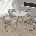 Modern leisure table and chair combination negotiation table and chair combination 3d model