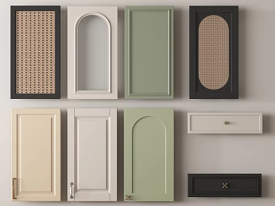 Variety Of Stylish Wardrobe Door Designs And Drawers 3d model