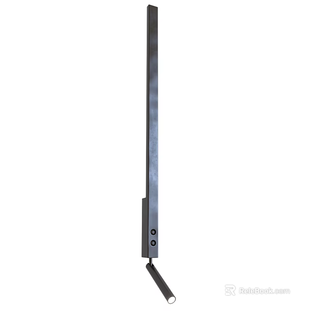 Modern Black Slim Wall Light with Minimalist Metal Design for Indoor Decoration 3d model 