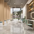 Modern Beauty Salon Interior With Open Space Windows Greenery View Wooden Decor And Comfortable Seating