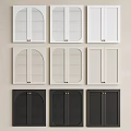 Various White And Black Shutter Designs With Different Shapes For Home Decor