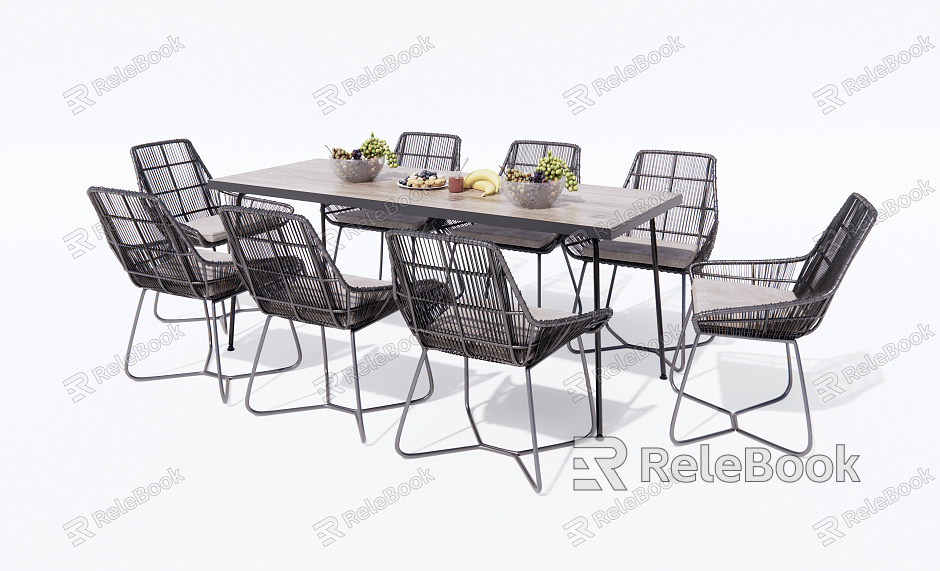 Modern Outdoor Table and Chair Outdoor Leisure Table and Chair model