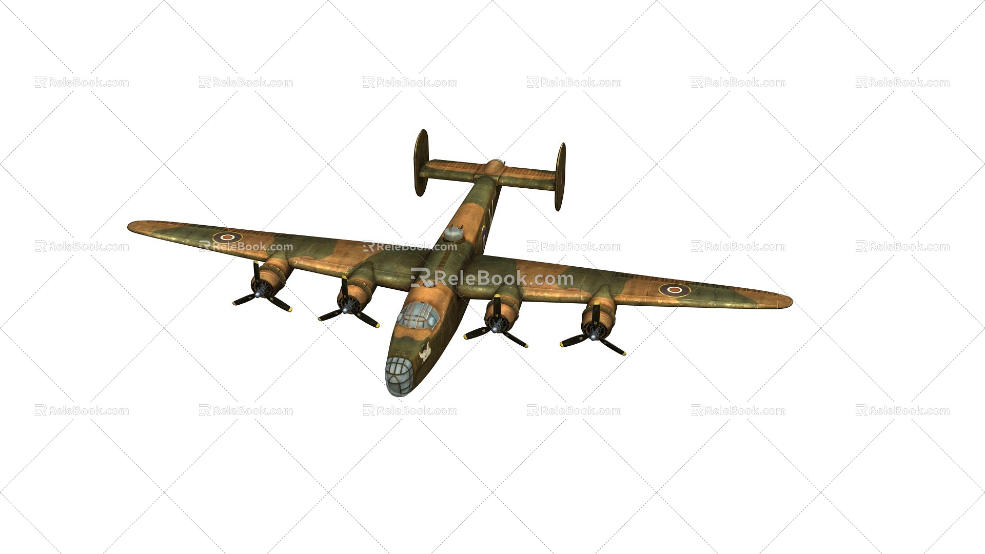 World War II Bomber B24 B24 Liberator Lancaster Bomber 3d model