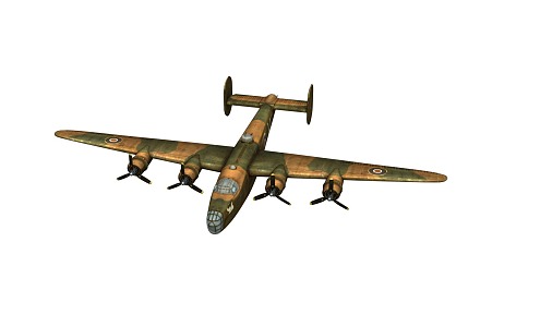 World War II Bomber B24 Liberator Lancaster Bomber 3d model