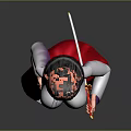 3D Female Character With Black Long Hair White Top Red Skirt And Colorful Sole Shoes