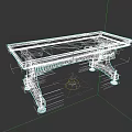 Vintage Wooden Desk With Metal Legs And Papers On Top Surface