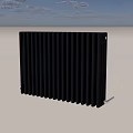 Modern Black Bathroom Cabinet with Vertical Slats and Sleek Storage Design