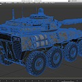 Armored Vehicle VEXTRA105 Wheeled Armored Vehicle Light Tank Low Face Number Low Model Simple Model Game Sub-era Film and Television Super Realism 3d model