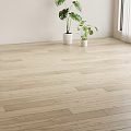 Light Wood Flooring In Bright Room With Green Plants White Curtains And Window View