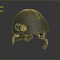 Weapon Helmet Featuring Tactical Camera Modern Military Gray 3D Model Design