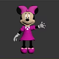 Minnie Mouse Doll With Pink Dress Black Ears Pink Bow White Gloves And Pink Shoes