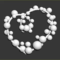 Shiny Silver Beaded Heart Shaped Fashion Accessory For Stylish Clothing Outfits