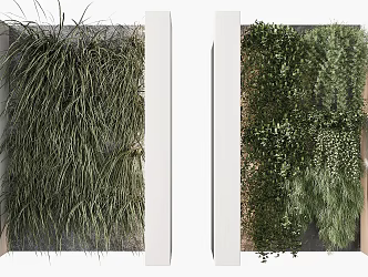 modern plant wall green plant wall 3d model