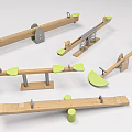 Various Wooden Seesaws For Kids With Different Designs Spring And Green Seats
