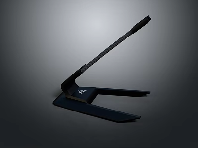 Black Scorpion With Long Tail And Forked Pincers On Dark Surface 3d model