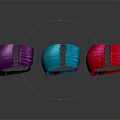 Fashionable Bracelets in Purple Blue Red with Shiny Finish and Metal Clasps